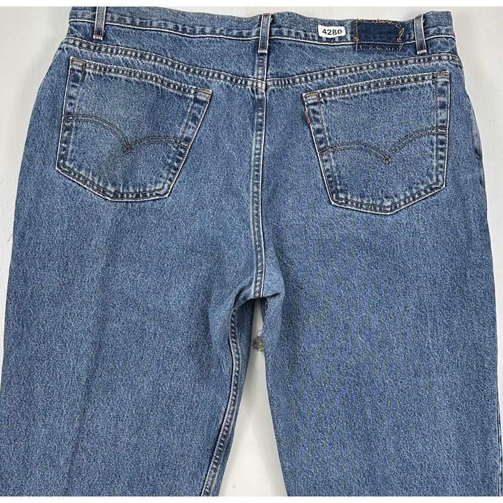 VTG Y2K Levi’s 545 Loose Fit Men’s Blue Denim Jeans 42x34 Brown Tab Tag 44 USA